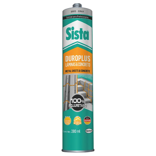 Sellador De Poliuretano Color Blanco Sista Duroplus 280 ML (Paquete 12 Piezas)
