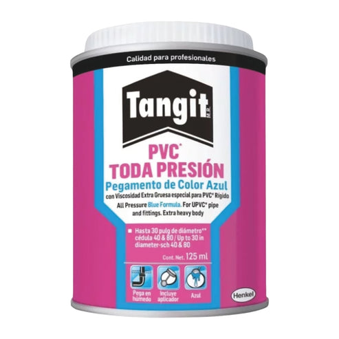 Cemento Para PVC Toda Presión Color Azul Tangit 125 ML