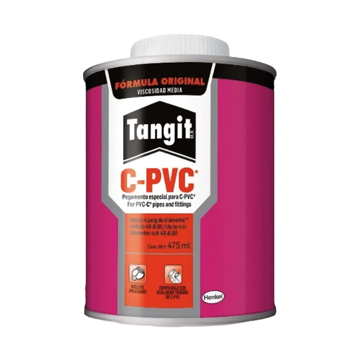 Cemento Solvente Para CPVC Base THF Tangit 475 ML