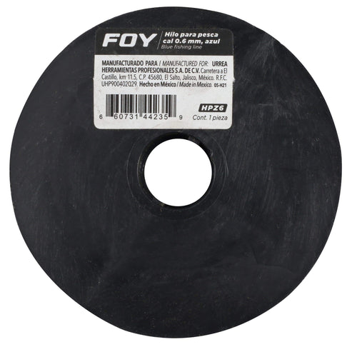 Hilo Para Pesca Calibre 0.6 mm Color Azul, Foy HPZ6