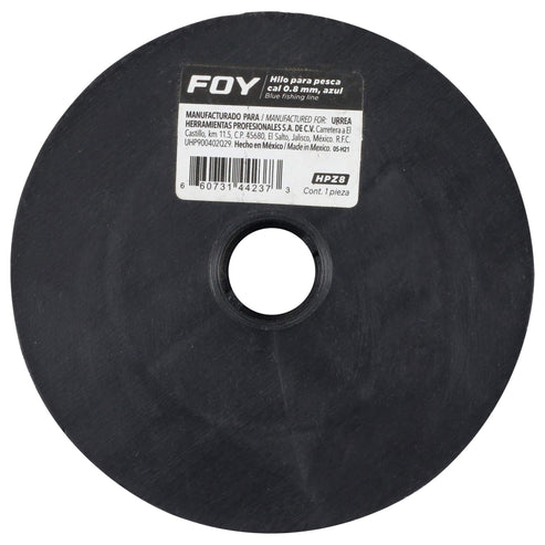 Hilo Para Pesca Calibre 0.8 mm Color Azul, Foy HPZ8