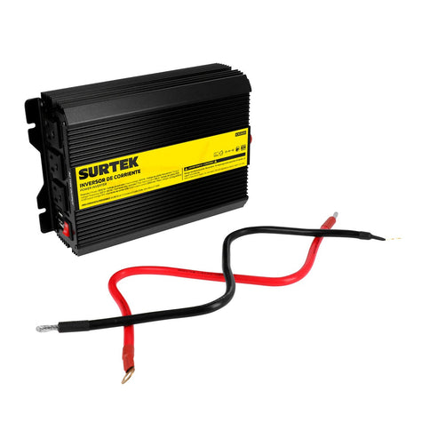 Inversor De Corriente 12 V DC - 120 V AC, 1500 W, Surtek IC61500