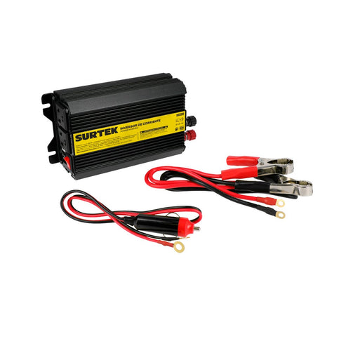 Inversor De Corriente 12 V DC - 120 V AC, 400 W, Surtek IC6400