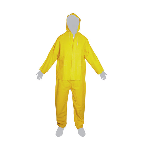 Traje Impermeable 2 Piezas PVC/Poliéster 0.35MM Talla G | IM-015
