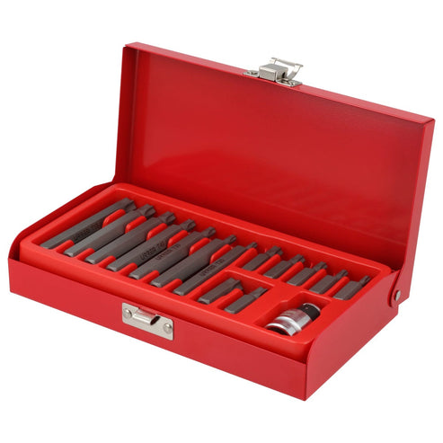 Juego De Puntas Torx Hexágono De 3/8 Con Adaptador, 15 Piezas En Caja Metálica, Urrea J2315