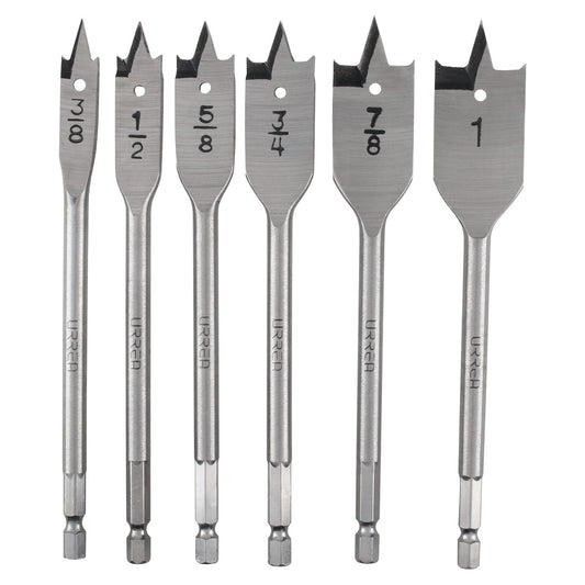 Juego De Brocas Para Madera De Acero Al Carbono Tipo Manita, 6 Piezas, Urrea JBM6