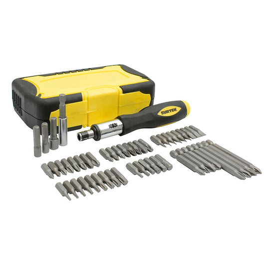 Juego De Puntas Y Accesorios Hexágono De 1/4, 53 Piezas En Blíster, Surtek JDP53