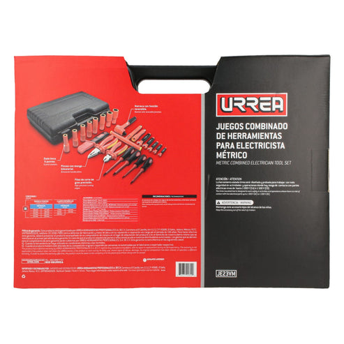 Juego Combinado De Herramientas Para Electricista 1000V Métrico, 23 Piezas, Urrea JE23VM