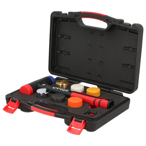 Juego De Mazo De Golpe Seco Con Mango Rubber Grip Tapas Intercambiables 16 Oz, 9 Piezas, Urrea JMTI
