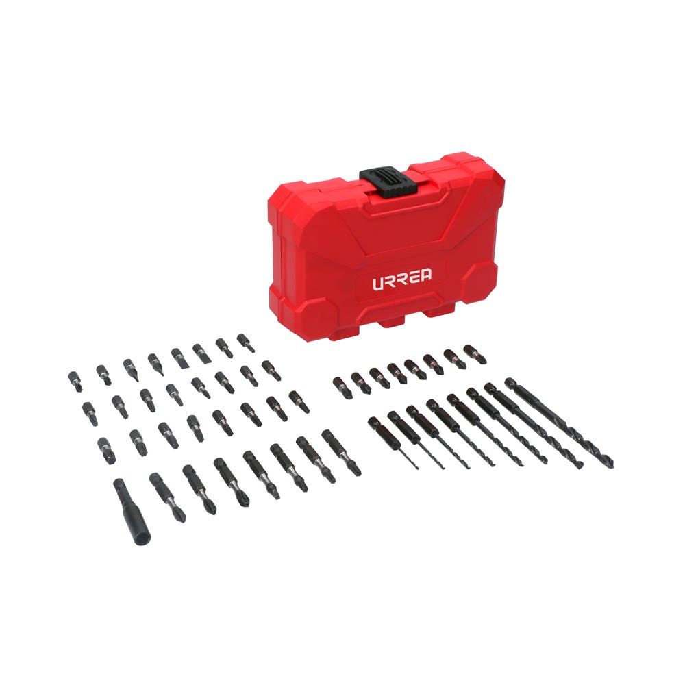 Juego De Puntas Y Accesorios Con Sistema De Amortiguación De Impacto, 48 Pz En Estuche Pls, Urrea JUP48