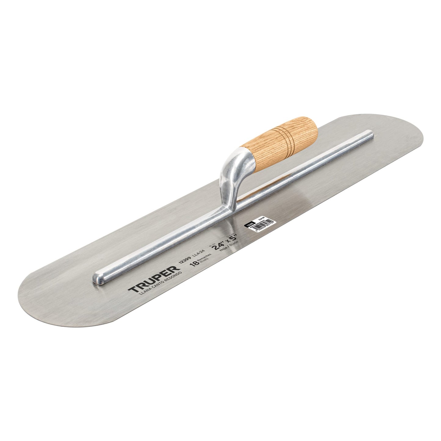 12399 LLA-24 Llana canto redondo 24" x 5" con mango de madera, truper