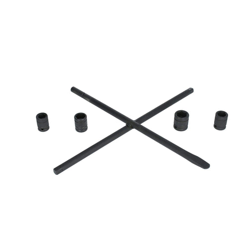 Juego De Llave De Cruz Multifuncional Con Dados Combinados Fosfatizados, 5 Piezas, Urrea LLC18MJ
