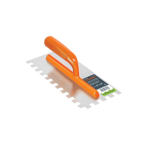 Llana Con Dentado Cuadrado 1/2" y Mango De Plástico Con 6 Remaches 11"