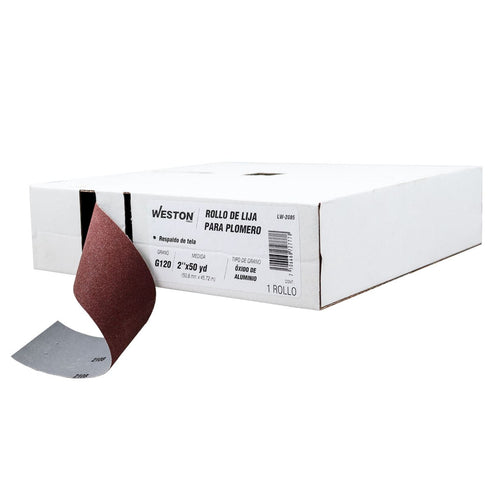 DE LIJA P/PLOMERÍA AO 2" X 50YD G120 LW-2085