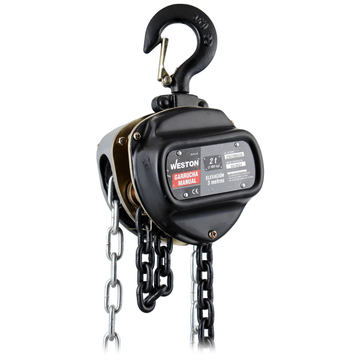 Garrucha Manual 2TON. 3MTS Levante | M-01120