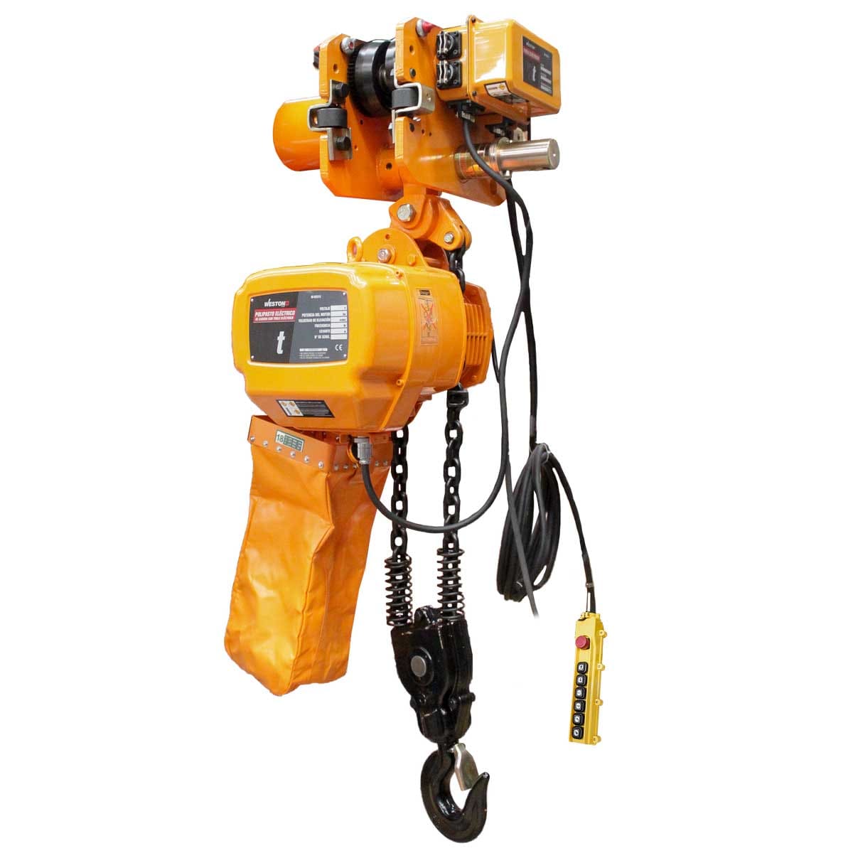 Polipasto Eléctrico De Cadena Con Trole 5T*6M 220V/440V 60HZ 3F Cadena G80 | M-02515