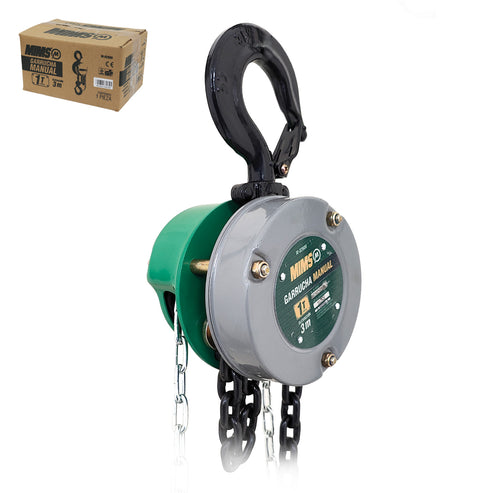 Garrucha Manual 1TON. 3MTS Levante MIMS | M-02600