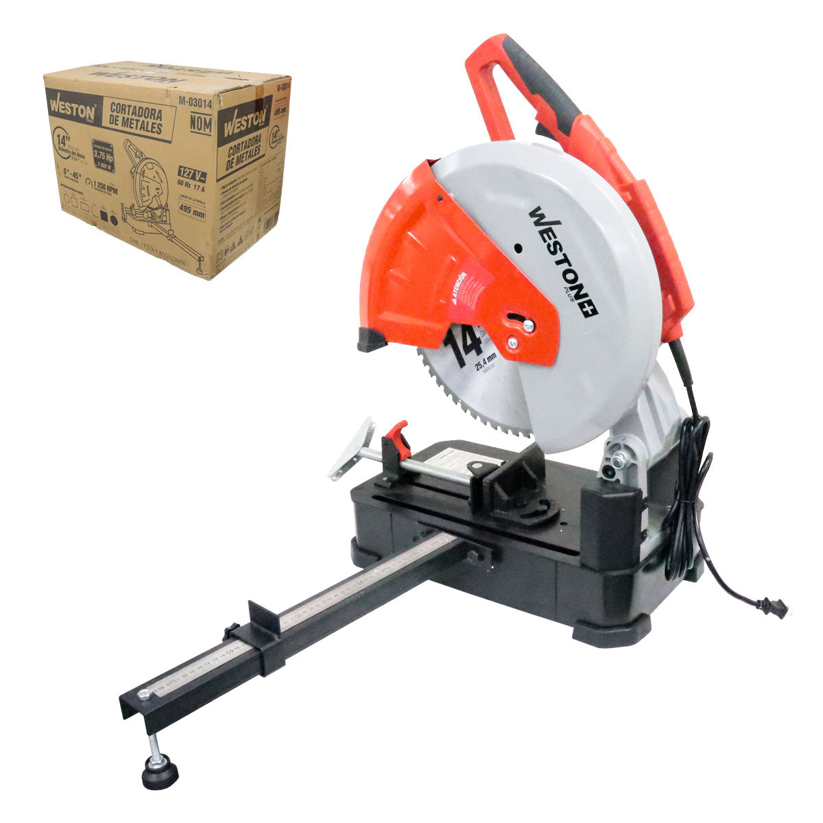 Cortadora de Metales 14'' 2800 W 1250 RPM 110 V (Bajo RPM) | M-03014