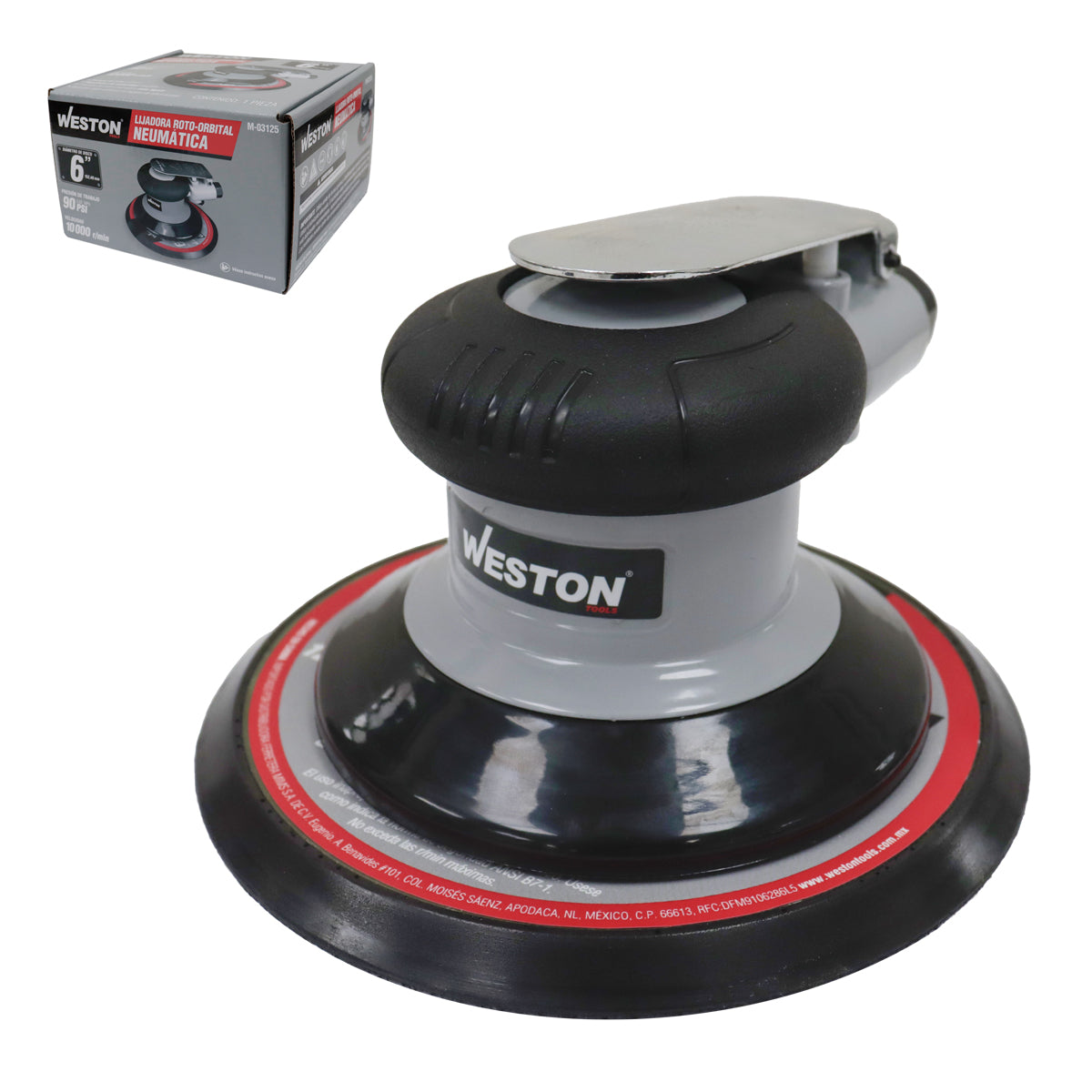 Lijadora Roto-Orbital Neumática 2HP 10000 OPM 6" | M-03125