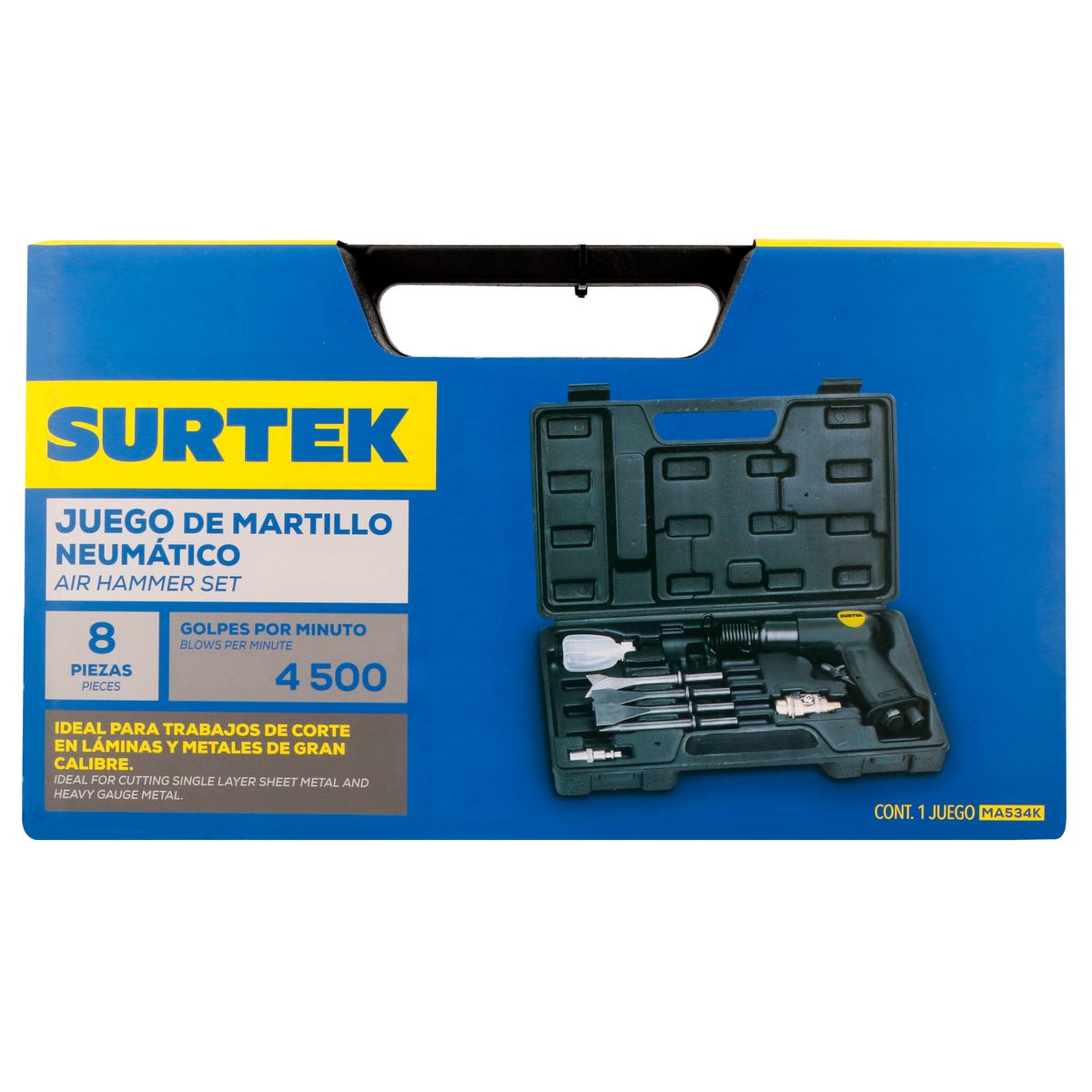 Juego De Martillo Neumático Y Accesorios, 5 Piezas, Surtek MA534K