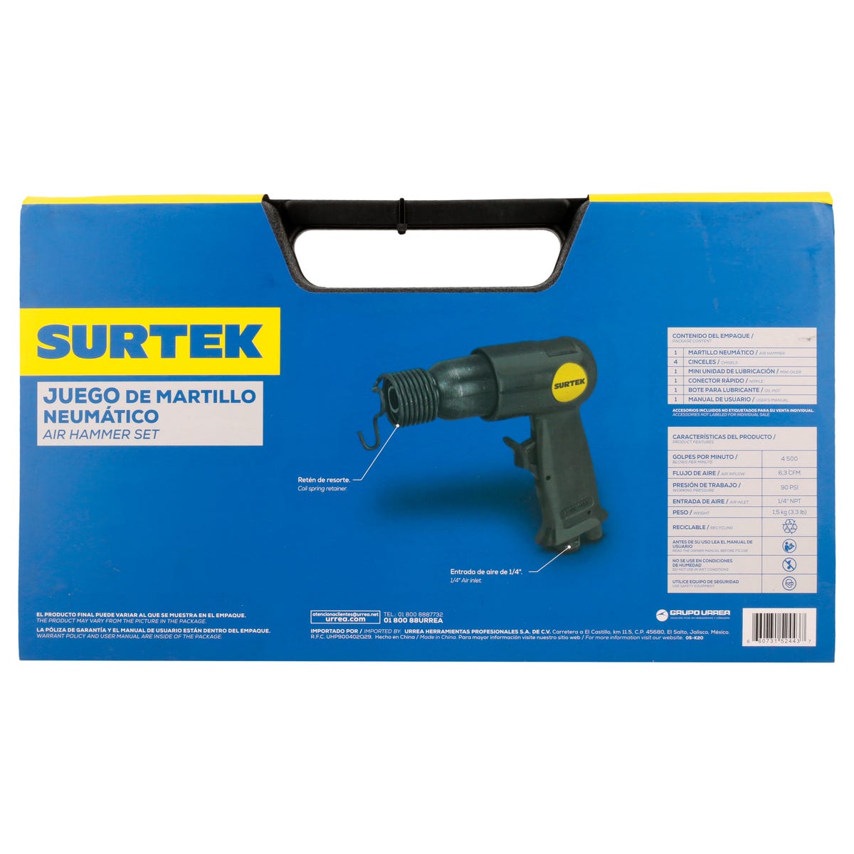 Juego De Martillo Neumático Y Accesorios, 5 Piezas, Surtek MA534K