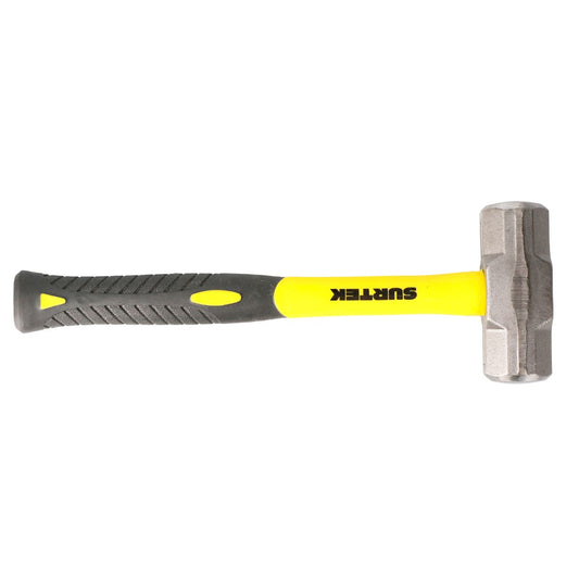 Marro Octagonal Cabeza Forjada Con Mango Corto De Fibra De Vidrio 12, 4 Lb, Surtek MARR4FV