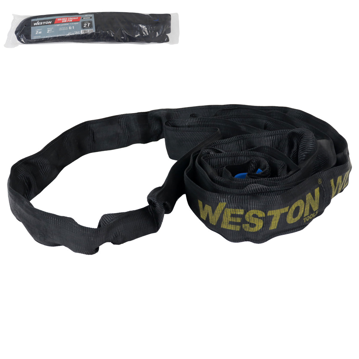 Eslinga Circulo Sin Fin Poliéster Negra 2M 2T | ME-1229