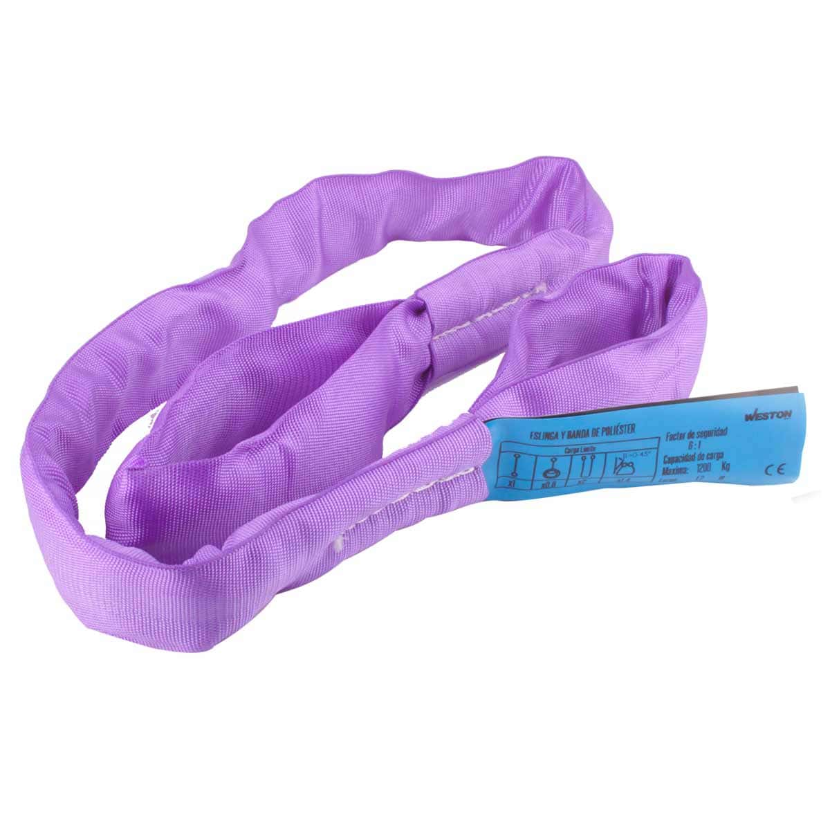 Eslinga Ojo A Ojo Poliéster Morada 1.2M Con PROT.1.2T | ME-1280