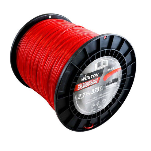 Hilo Redondo Para Desbrozadora En Carrete 2.7mm X 373m - Rojo | MS-0210