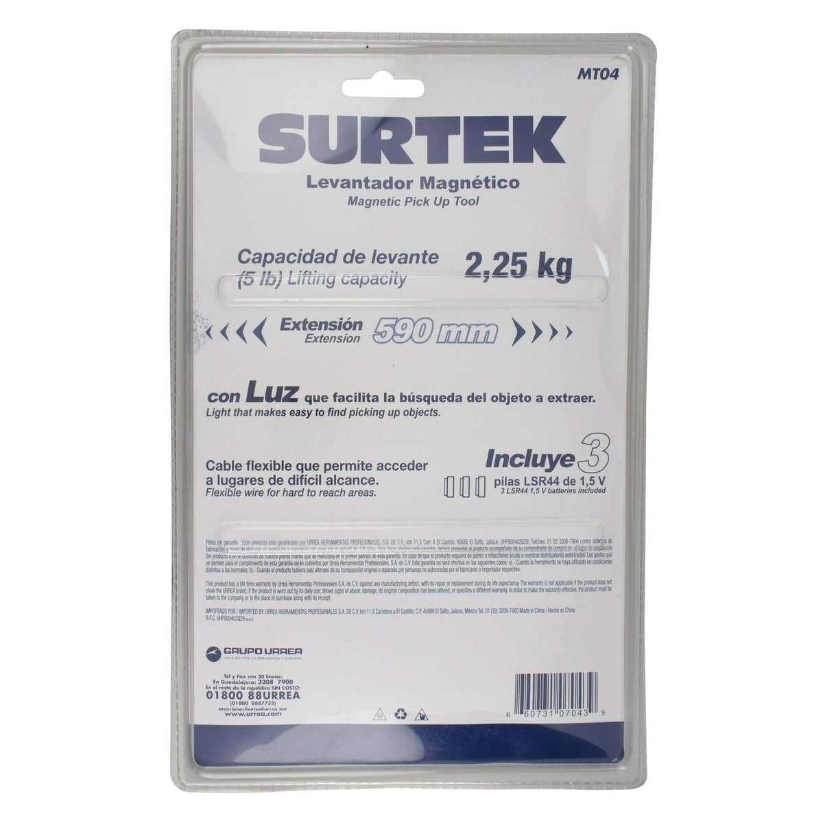Levantador Magnético Flexible Con Luz, 2 kg, Surtek MT04