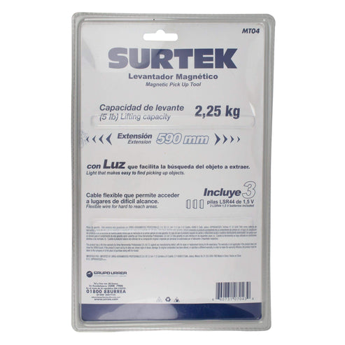 Levantador Magnético Flexible Con Luz, 2 kg, Surtek MT04