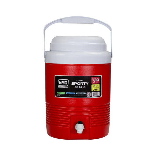 Termo Sporty Color Rojo 2GAL