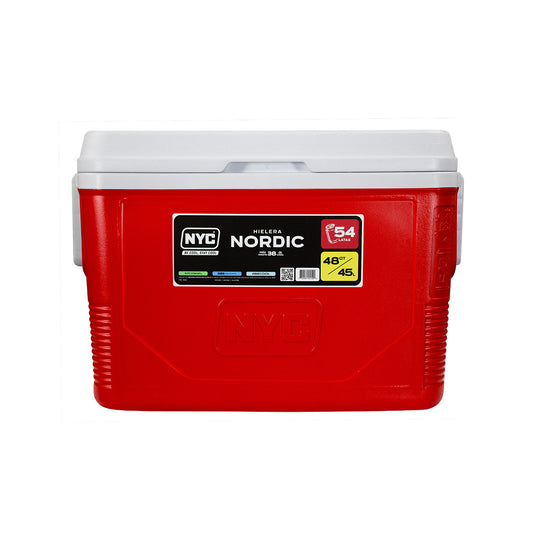 Hielera Nordic Color Rojo 48QTS
