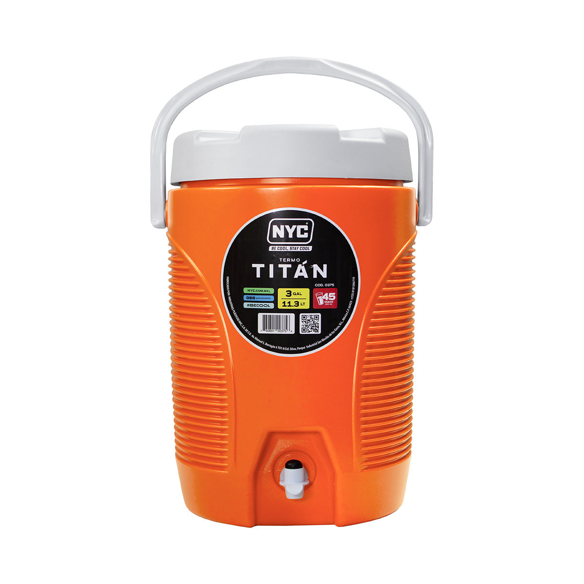Hielera Titan Color Naranja 3GAL