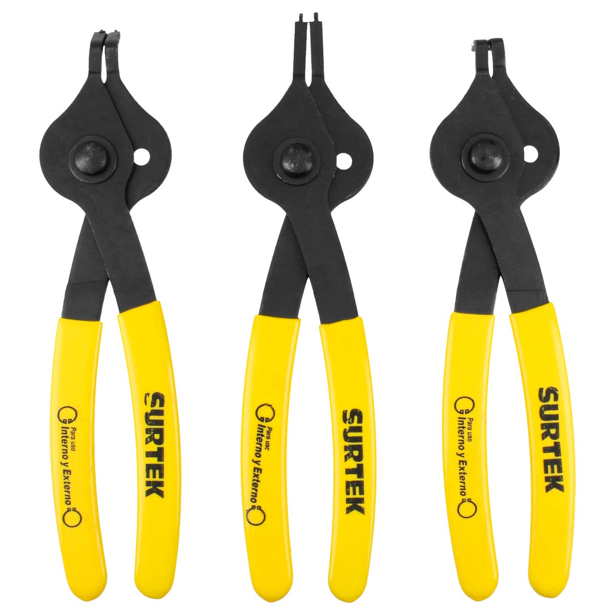 Juego De Pinzas Para Anillos De Retención Convertibles, 3 Piezas, Surtek P02