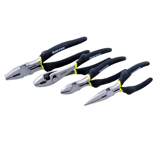 Juego De Pinzas Para Electricista, 4 Piezas, Surtek P04