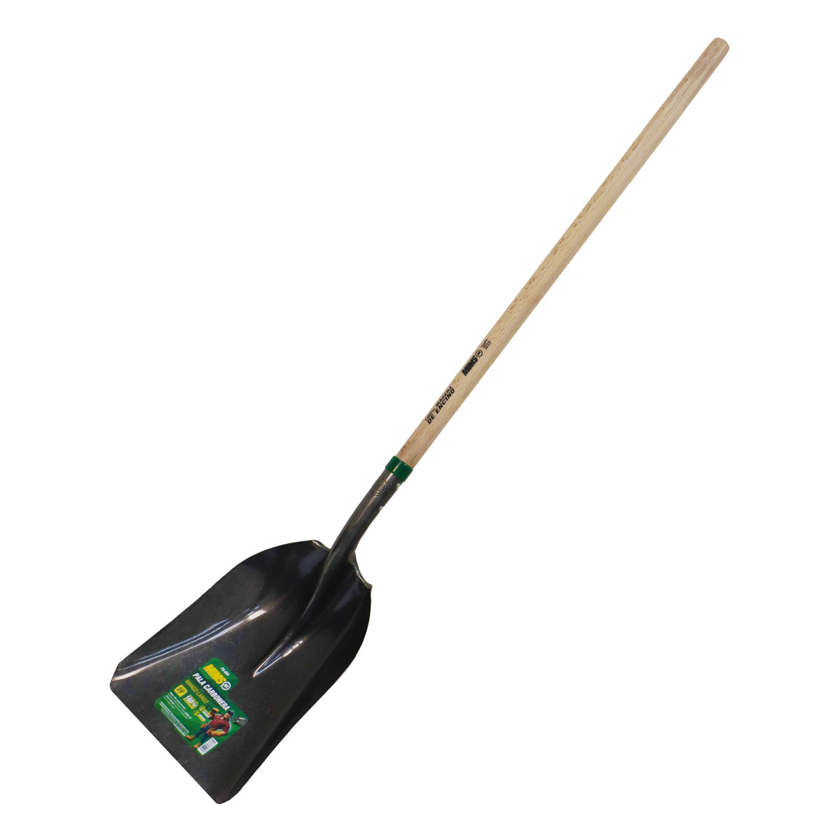 Pala Carbonera Con Mango Largo De Madera