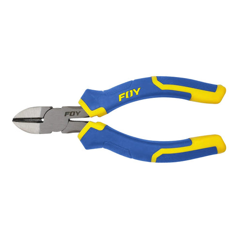 Pinza Para Electricista Con Mango Bimaterial Corte Diagonal De 6, Foy PE6D