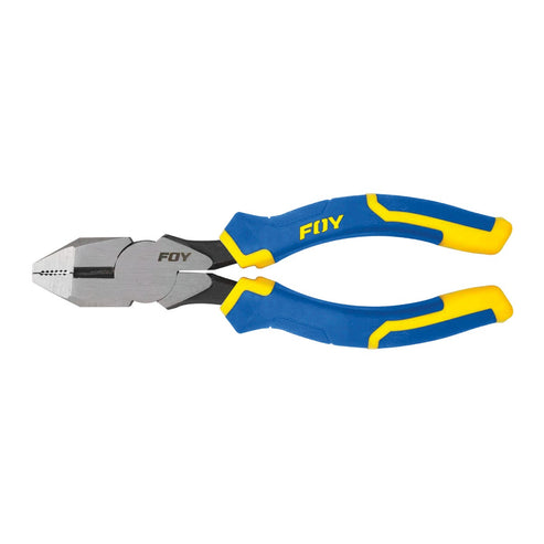 Pinza Para Electricista Con Mango Bimaterial Corte Lateral De 7, Foy PE7L