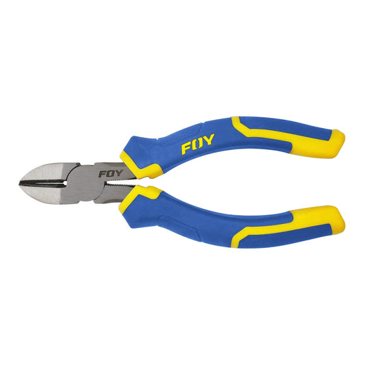 Pinza Para Electricista Con Mango Bimaterial Corte Diagonal De 8, Foy PE8D