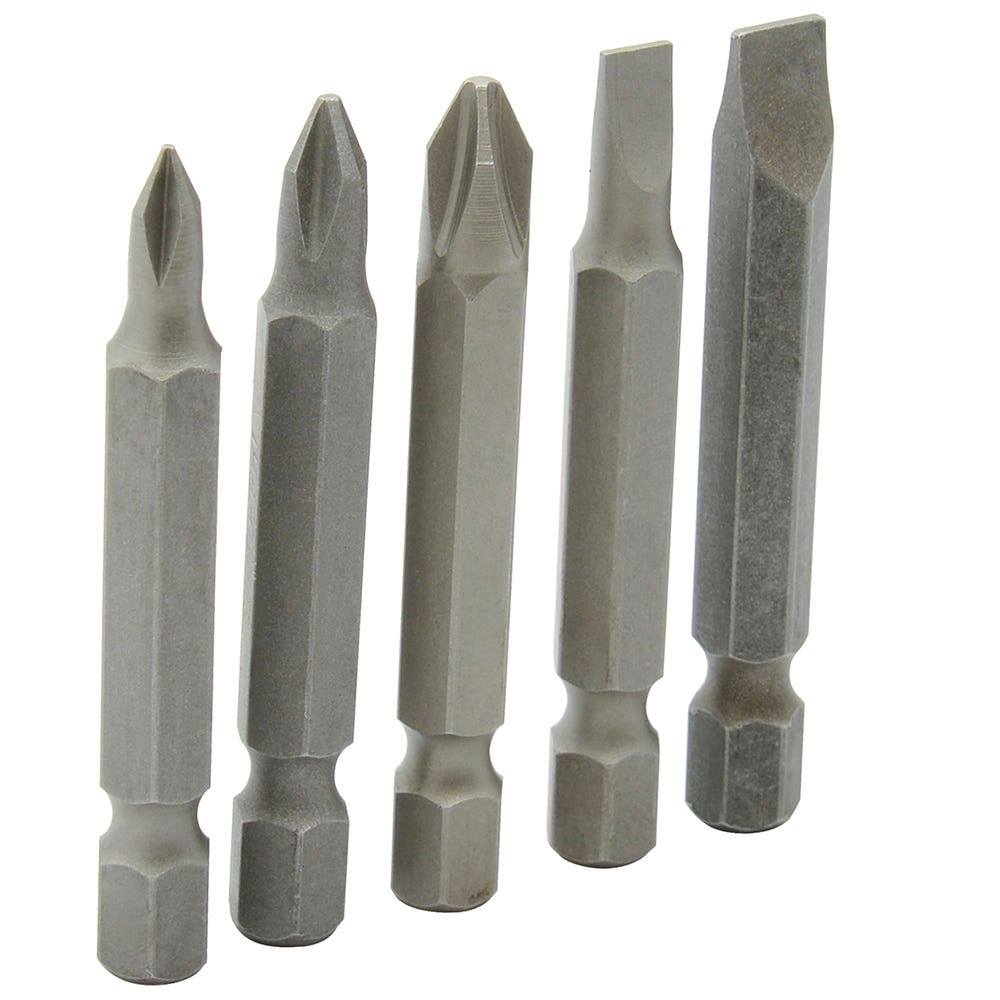 Juego Combinado De Puntas Phillips Y Planas De 2 Hexágono De 1/4, 5 Piezas En Blíster, Surtek PF525