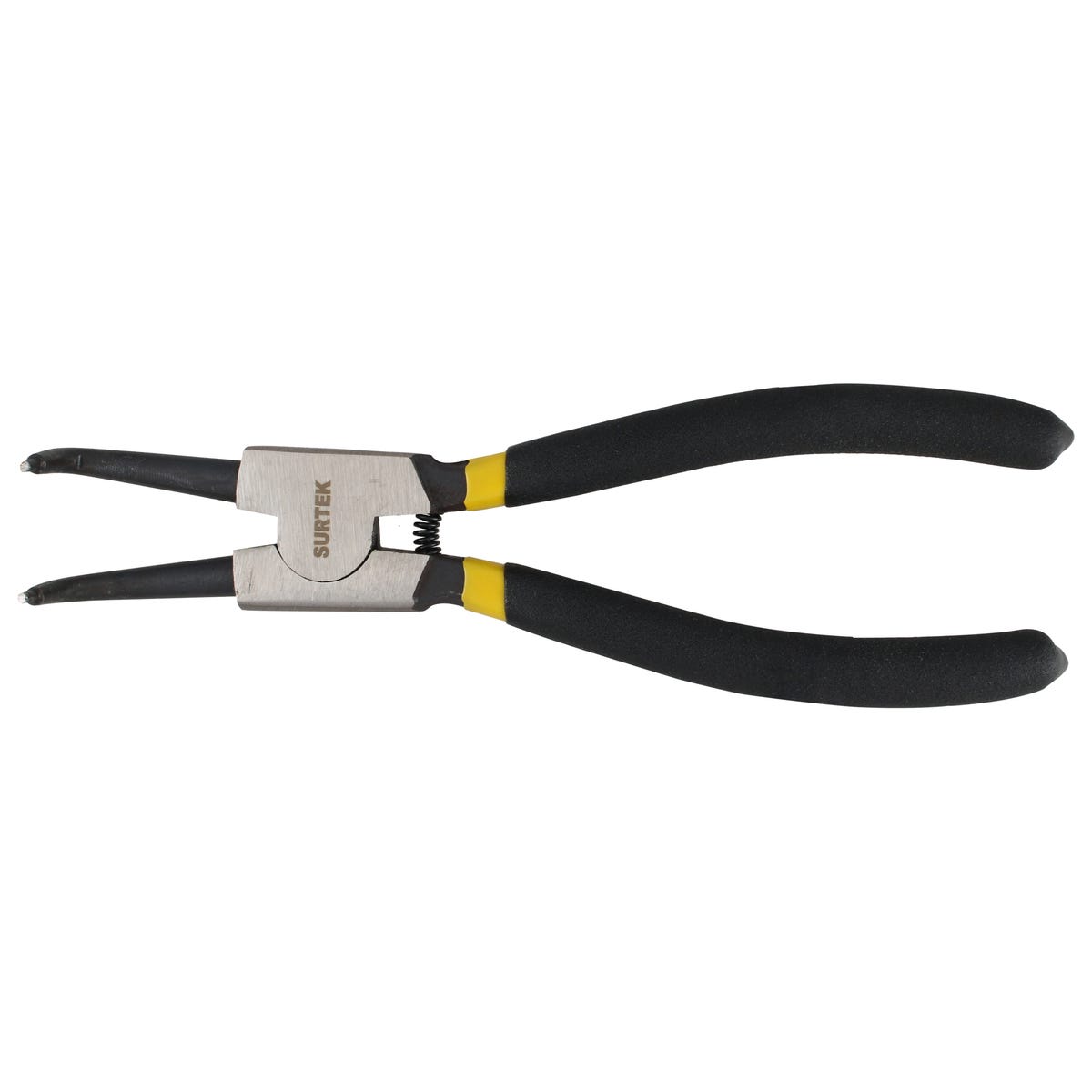 Pinza Para Anillos De Retención Con Doble Mango De Vinil Fijas Tipo Externo Ángulo De 90°, Surtek PFR6190