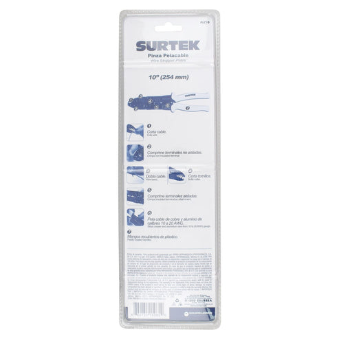 Pinza Pelacable 10-20 AWG De 10, Surtek PLC10