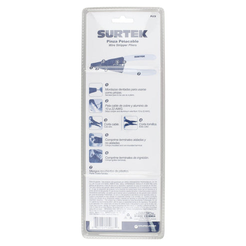 Pinza Pelacable 10-22 AWG De 8, Surtek PLC8