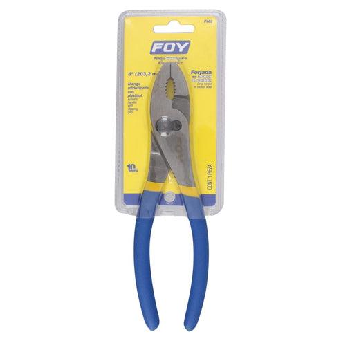 Pinza Para Mecánico Con Mango De Plastisol Y Botón De Ajuste De 8, Foy PM8
