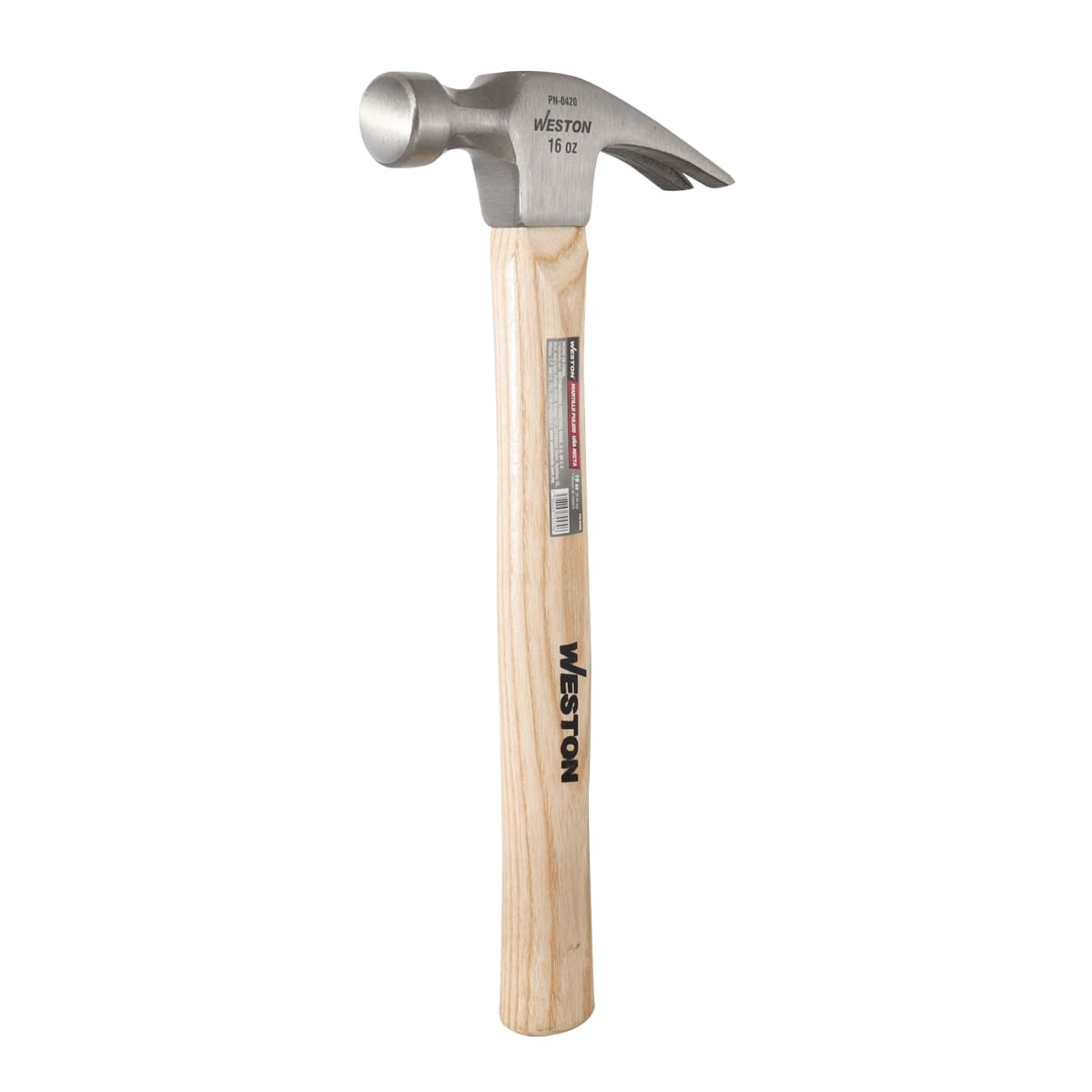 Martillo Pulido Uña Recta 16 OZ Mango 13" de Madera | PN-0420