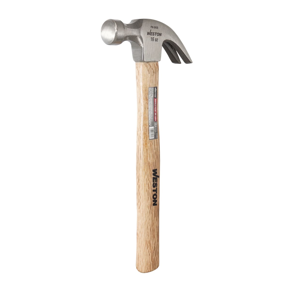 Martillo Pulido Uña Curva 16 OZ Mango 13" de Madera Dura | PN-0450