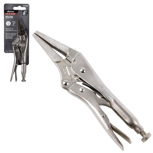 Pinza de Presión Punta Larga con Corta Cable 6'' (6LN) | PP-0095