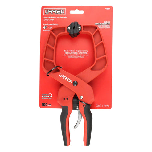 Prensa Plástica De Resorte Quick Release 4, Urrea PRES4
