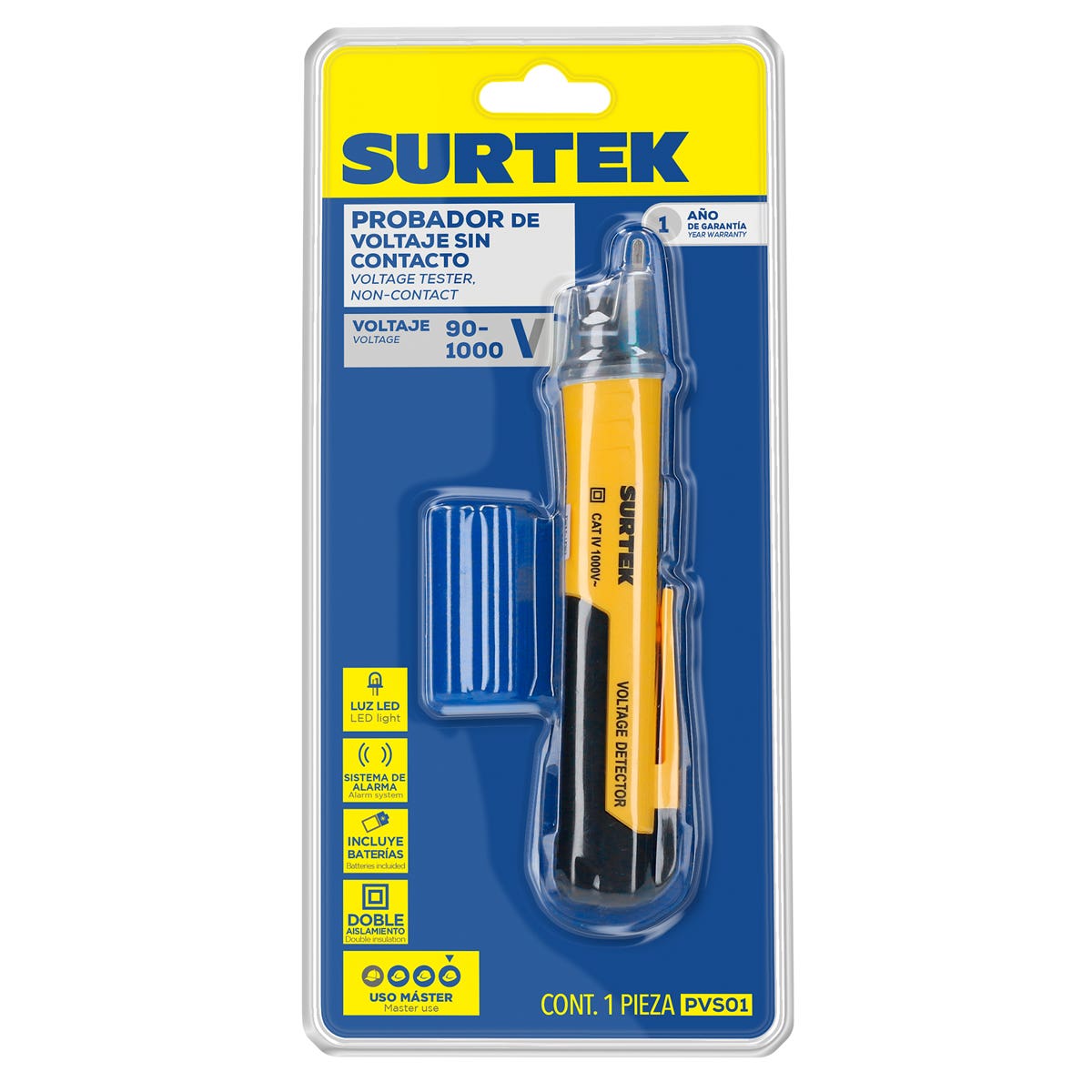 Probador Voltaje Sin Contacto 90-1000 V, Surtek PVS01